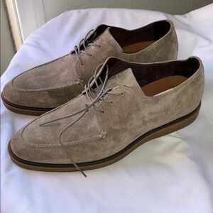 SECTION X SHEEPSKIN. Men's Tan Suede Oxfords